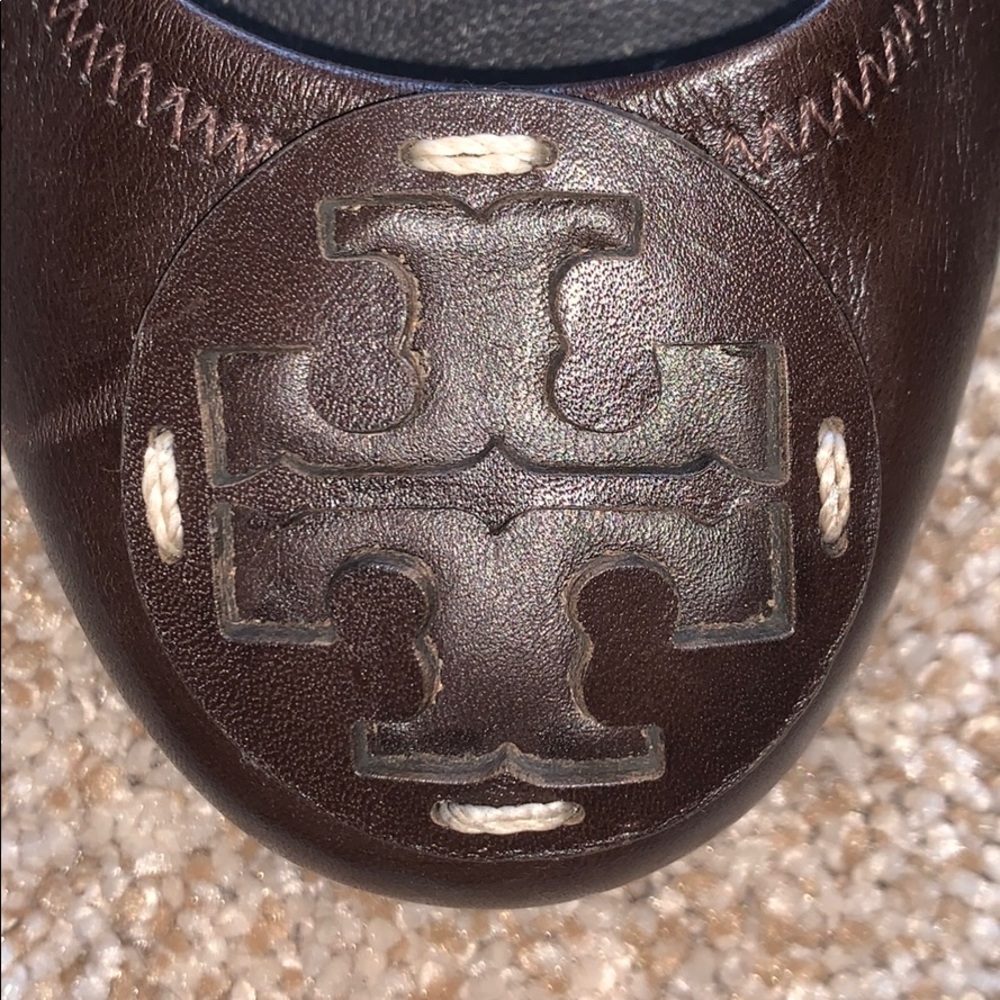 Brown leather Tory Burch flats - Picture 2 of 4